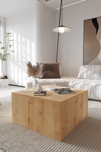 OBİ Atölye BLOK Orta Sehpa 72x72 cm İskandinav Stili Küp Sehpa ürün görseli 1