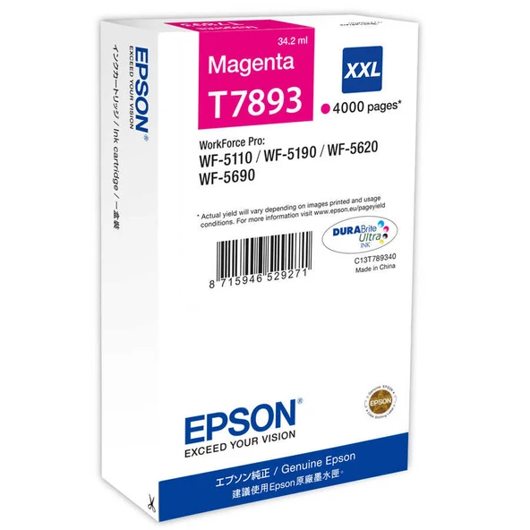 Epson T7893-C13T789340 Kırmızı Orijinal Kartuş Extra Yüksek Kapasiteli ürün görseli 1