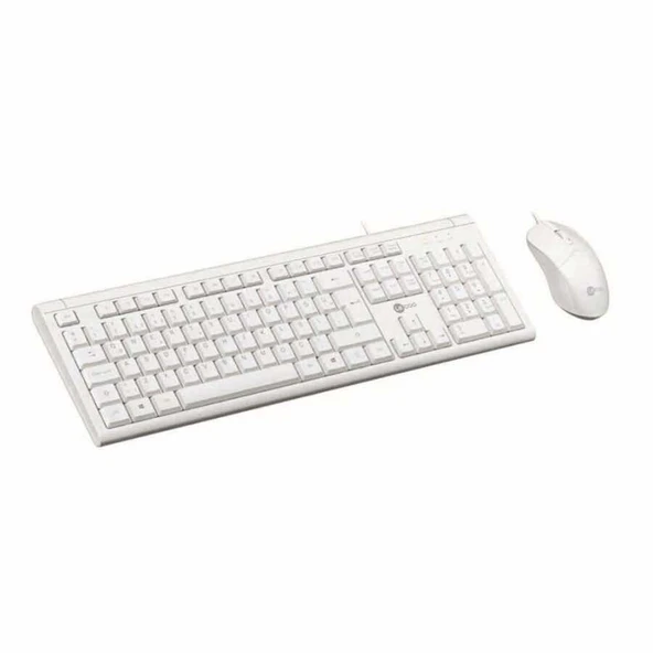 Lecoo CM101 Beyaz Kablolu Q Klavye-Mouse Seti - Resim 3