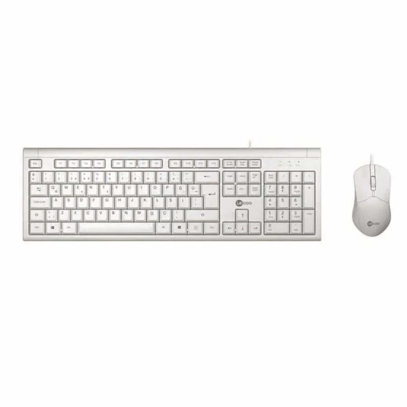 Lecoo CM101 Beyaz Kablolu Q Klavye-Mouse Seti ürün görseli 1