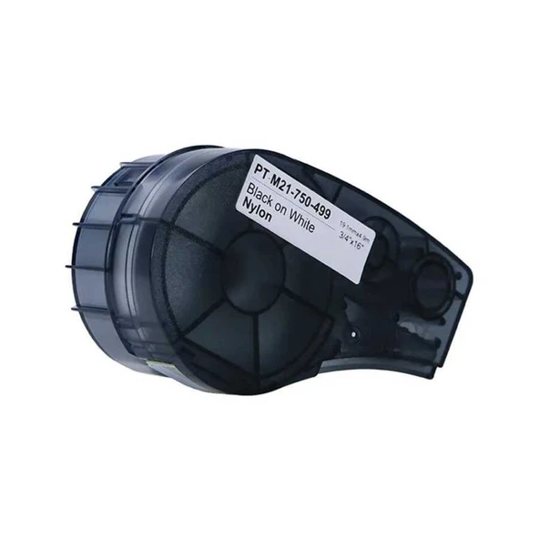 Brady M21-750-499 Muadil Etiket KaSet Beyaz Üzeri Siyah 19,1mm x 4,9m ürün görseli 1