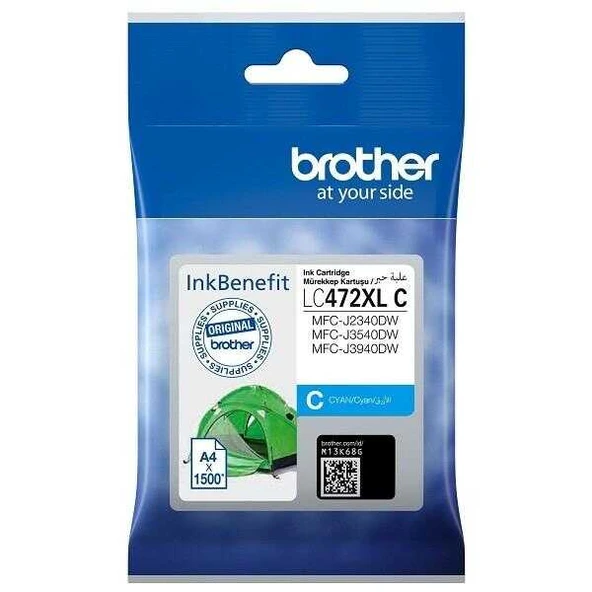 Brother LC472XL C Mavi Orijinal Kartuş ürün görseli 1