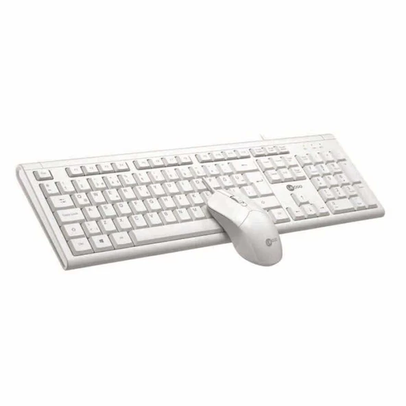 Lecoo CM101 Beyaz Kablolu Q Klavye-Mouse Seti - Resim 2