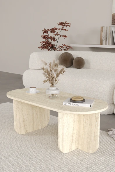 OBİ Atölye ELO Oval Orta Sehpa, Iskandinav Stil, Bohem, 110x50 cm ürün görseli 1