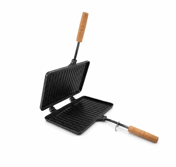 Madfox GrillPress Granit Döküm Çift Taraflı Tost & Izgara Tavası ürün görseli 1