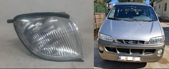 SAĞ ESKİ MODEL Hyundai Starex Minibüs Panelvan-1998-2001 model çizğili cam Ön Sinyal Lambası Far Yan Sinyali SAĞ Yolcu Tarafı duyu üzerinde ürün görseli 1
