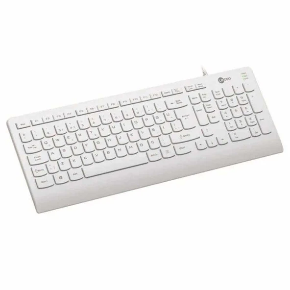 Lecoo KB103 Beyaz Kablolu Q Klavye - Resim 2