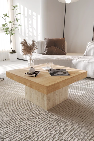 OBİ Atölye VOLKA Orta Sehpa 72x72 cm İskandinav Stili Küp Sehpa ürün görseli 1