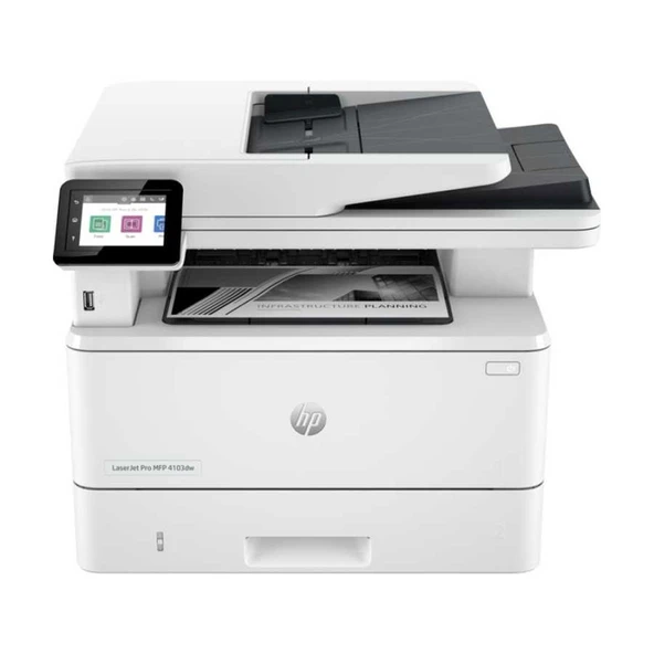 Hp LazerJet Pro 4103dw-2Z627A Siyah Beyaz Çok Fonksiyonlu Lazer Yazıcı ürün görseli 1