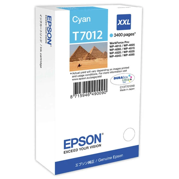 Epson T7012XXL-C13T70124010 Mavi Orijinal Kartuş ürün görseli 1