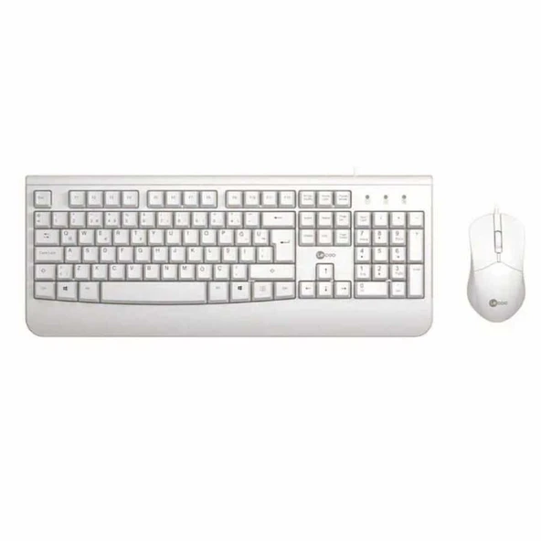 Lecoo CM105 Beyaz Kablolu Q Klavye-Mouse Seti ürün görseli 1