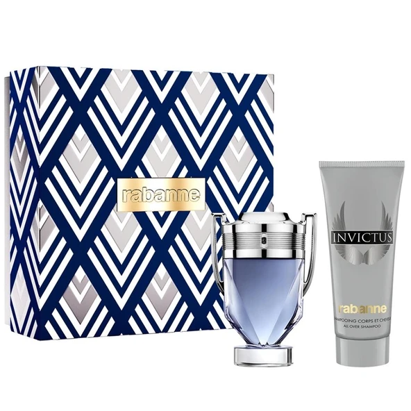 Paco Rabanne Invictus EDT 100 ml + All Over Shampoo 100 ml Erkek Parfüm Seti ürün görseli 1