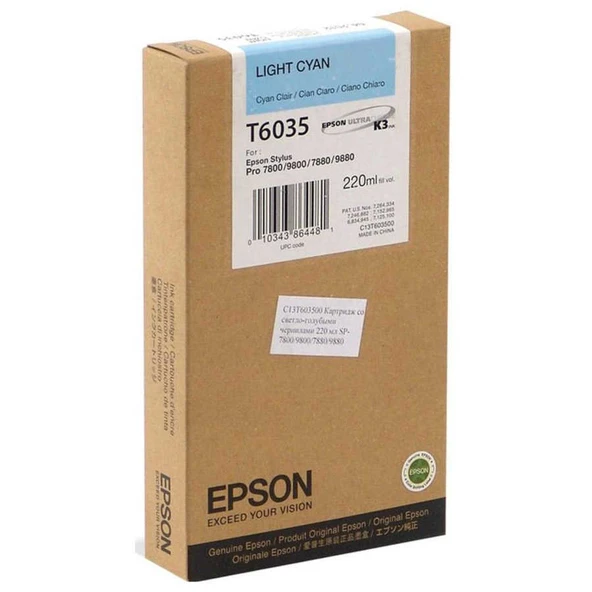 Epson T6035-C13T603500 Açık Mavi Orijinal Kartuş ürün görseli 1