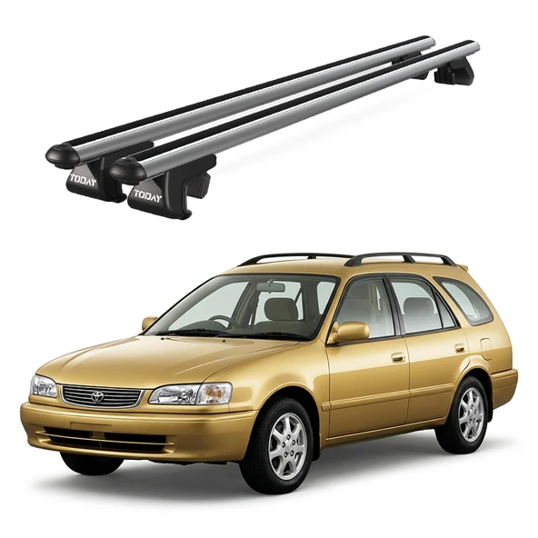 Venüs Toyota Corolla Station Wagon (1998-1999) Uyumlu Gri Ara Atkı Port Bagaj Tavan Barı ürün görseli 1