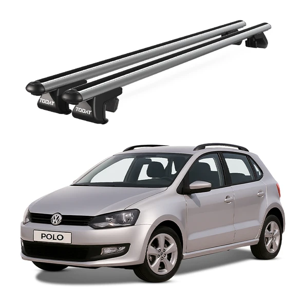 Venüs Volkswagen Polo (2009-2017) Uyumlu Gri Ara Atkı Port Bagaj Tavan Barı ürün görseli 1