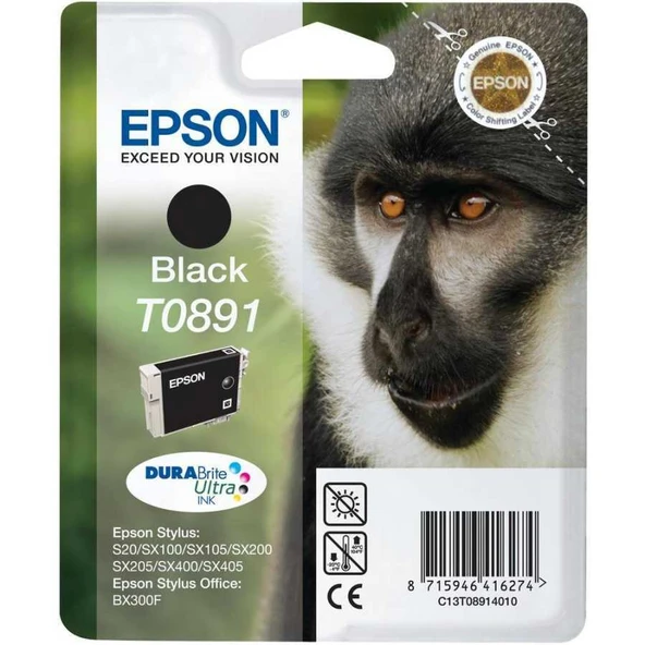 Epson T0891-C13T08914020 Siyah Orijinal Kartuş ürün görseli 1