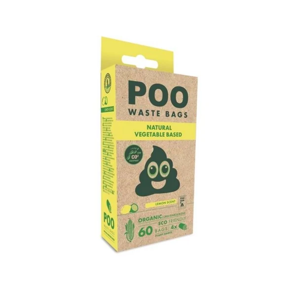 M-PETS POO Dışkı Poşeti 15 Yaprak Limon Kokulu 4lü Paket ürün görseli 1