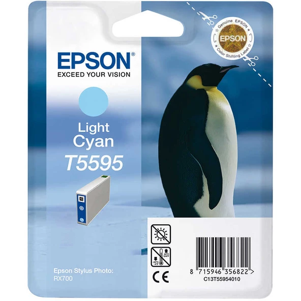 Epson T5595-C13T55954020 Açık Mavi Orijinal Kartuş ürün görseli 1