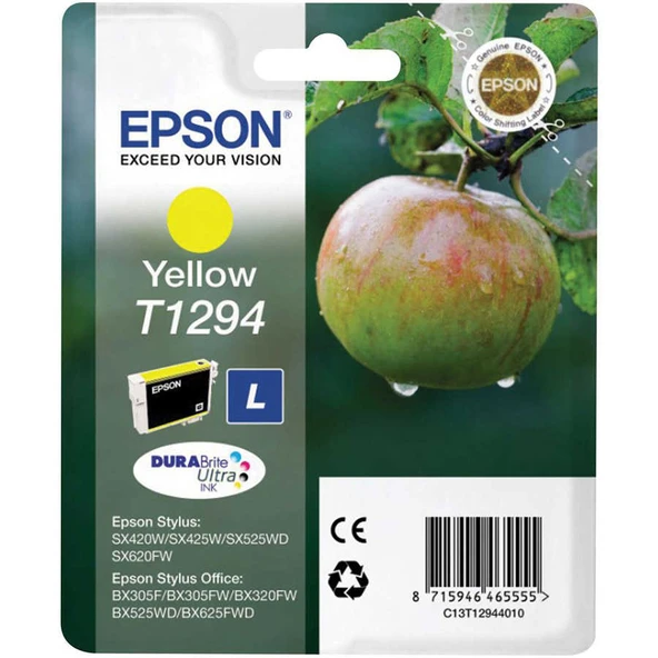 Epson T1294-C13T12944010 Sarı Orijinal Kartuş ürün görseli 1