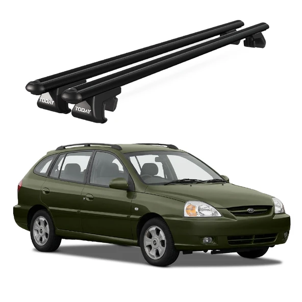 Venüs Kia Rio Station Wagon (2000-2005) Uyumlu Siyah Ara Atkı Port Bagaj Tavan Barı ürün görseli 1
