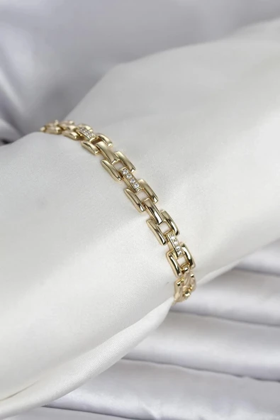Xuping Zincir Model Gold Renk Kadın Bileklik ürün görseli 1