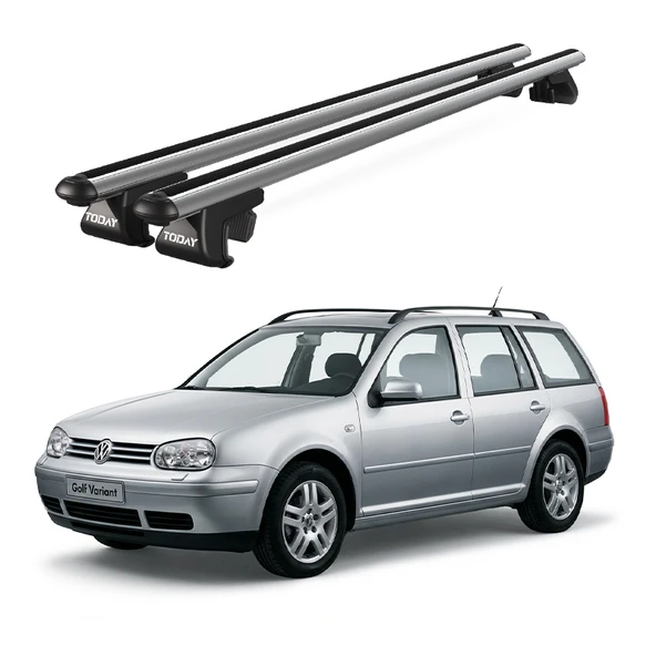 Venüs Volkswagen Golf Variant (1999-2006) Uyumlu Gri Ara Atkı Port Bagaj Tavan Barı ürün görseli 1