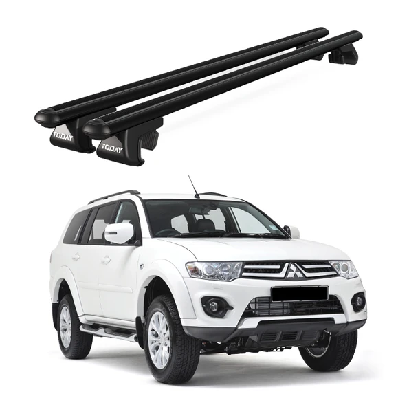 Venüs Mitsubishi Pajero Sport (2009-2016) Uyumlu Siyah Ara Atkı Port Bagaj Tavan Barı ürün görseli 1