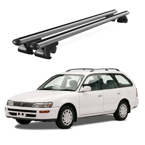 Venüs Toyota Corolla Station Wagon (1993-1997) Uyumlu Gri Ara Atkı Port Bagaj Tavan Barı ürün görseli 1