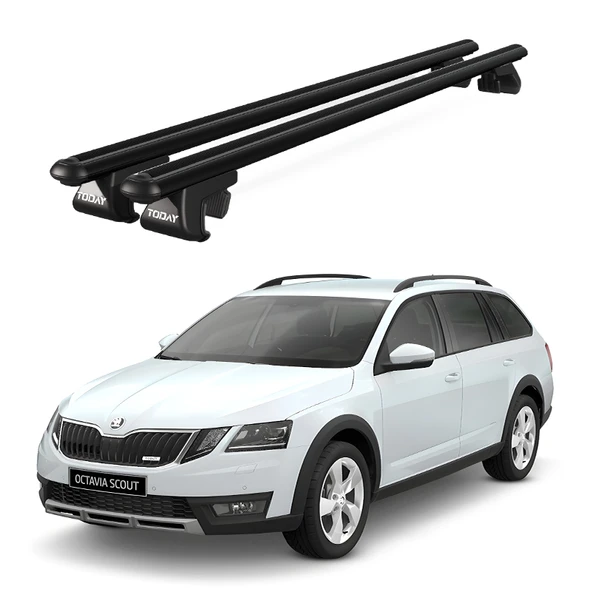 Venüs Skoda Octavia Station Wagon (2013-2020) Uyumlu Siyah Ara Atkı Port Bagaj Tavan Barı ürün görseli 1