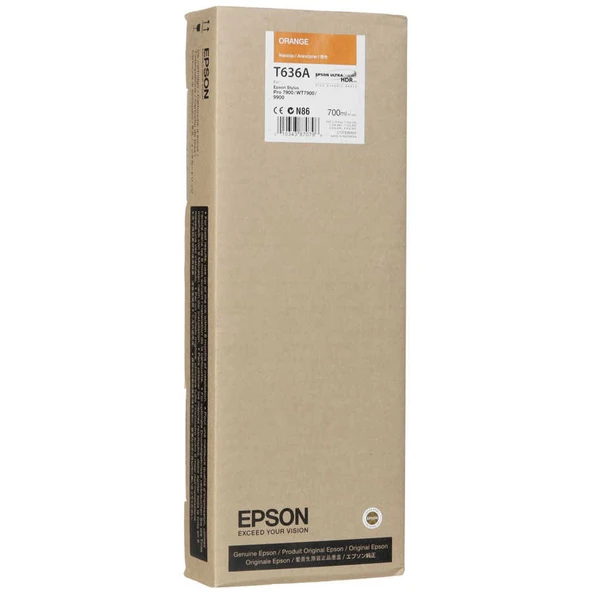 Epson T636A-C13T636A00 Turuncu Orijinal Kartuş ürün görseli 1