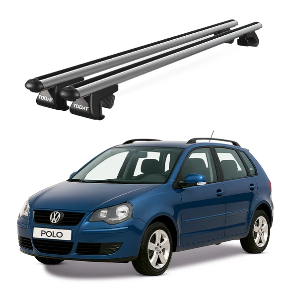 Venüs Volkswagen Polo (2001-2009) Uyumlu Gri Ara Atkı Port Bagaj Tavan Barı ürün görseli 1