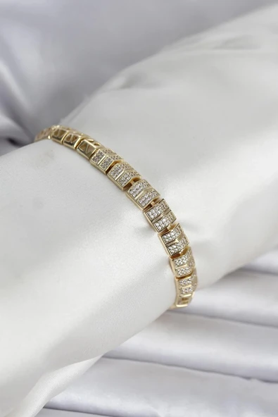 Xuping Zirkon Taşlı Gold Renk Kadın Bileklik ürün görseli 1