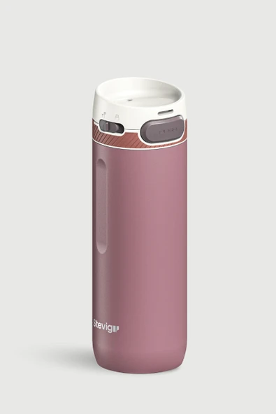 STEVIG 4 ACTION TRIGGER-CONTROL ÇELİK TERMOS 500 ML TWILIGHT MAUVE ST-230 - Resim 2
