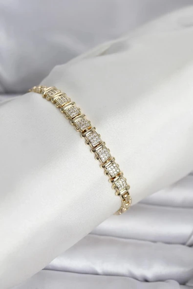 Xuping Model Zirkon Taşlı Gold Renk Kadın Bileklik ürün görseli 1