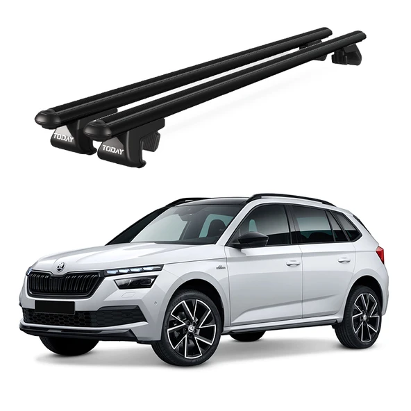 Venüs Skoda Kamiq (2019 ve sonrası) Uyumlu Siyah Ara Atkı Port Bagaj Tavan Barı ürün görseli 1