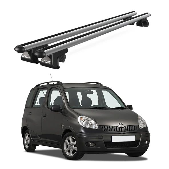 Venüs Toyota Yaris Verso (1999-2005) Uyumlu Gri Ara Atkı Port Bagaj Tavan Barı ürün görseli 1
