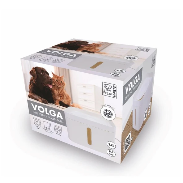 M-Pets Volga Işıklı Su Sebili 2,2L ürün görseli 1