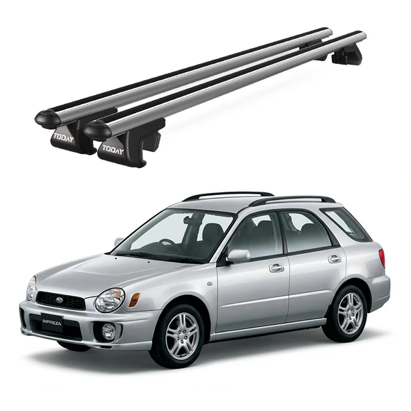 Venüs Subaru İmpreza (2000-2004) Uyumlu Gri Ara Atkı Port Bagaj Tavan Barı ürün görseli 1