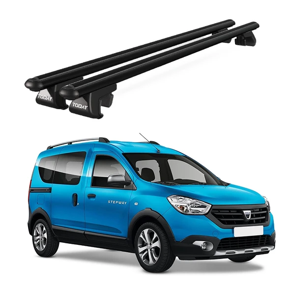 Venüs Dacia Dokker (2012-2021) Uyumlu Siyah Ara Atkı Port Bagaj Tavan Barı ürün görseli 1