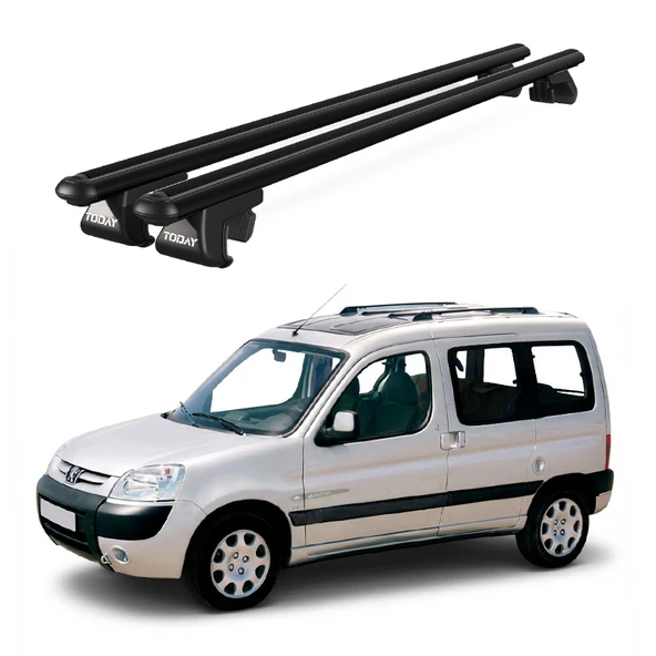 Venüs Peugeot Partner (1996-2002) Uyumlu Siyah Ara Atkı Port Bagaj Tavan Barı ürün görseli 1