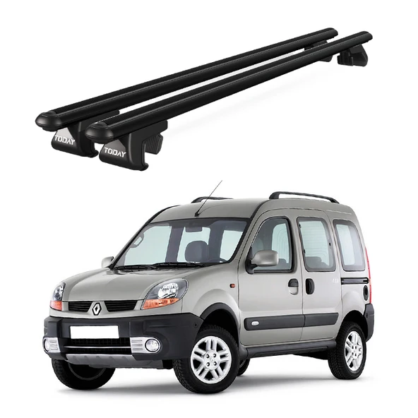 Venüs Renault Kangoo (1997-2007) Uyumlu Siyah Ara Atkı Port Bagaj Tavan Barı ürün görseli 1