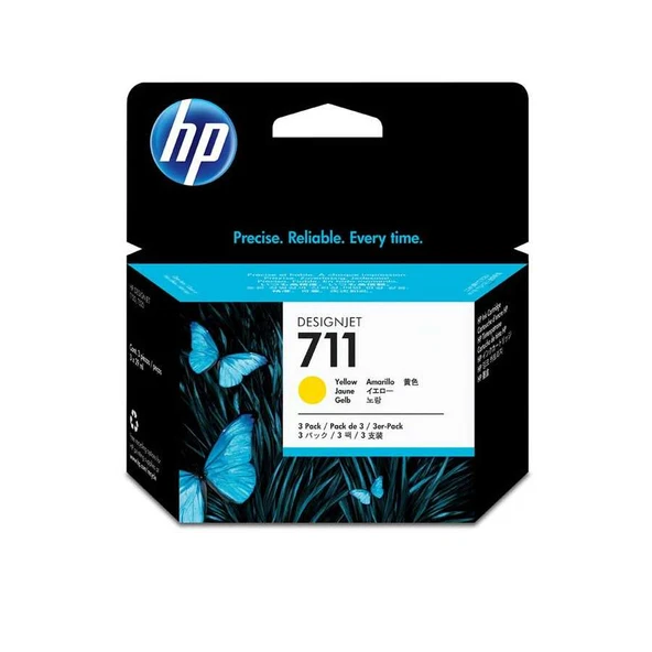 Hp 711-CZ136A Sarı Orijinal Kartuş Üçlü Paket ürün görseli 1