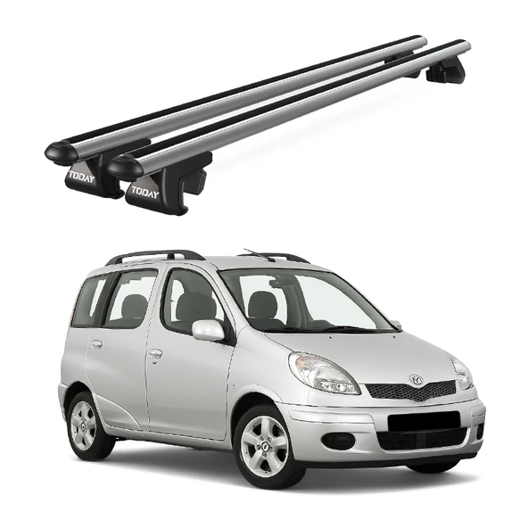 Venüs Toyota Yaris Verso MPV (2000-2005) Uyumlu Gri Ara Atkı Port Bagaj Tavan Barı ürün görseli 1