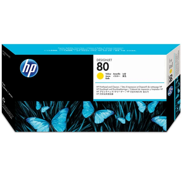 Hp 80-C4823ASarı Orijinal Baskı Kafası-Kafa Temizleyici ürün görseli 1