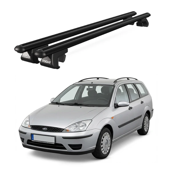 Venüs Ford Focus Station Wagon (1999-2005) Uyumlu Siyah Ara Atkı Port Bagaj Tavan Barı ürün görseli 1