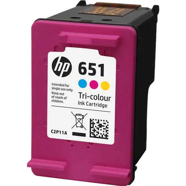 Hp 651-C2P11AE Renkli Orijinal Kartuş - Resim 2