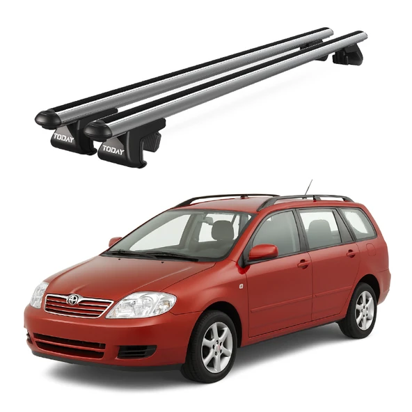 Venüs Toyota Corolla Station Wagon (2000-2006) Uyumlu Gri Ara Atkı Port Bagaj Tavan Barı ürün görseli 1