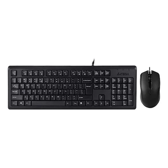 A4 Tech KR-9276 Siyah Kablolu Klavye-Mouse Seti ürün görseli 1