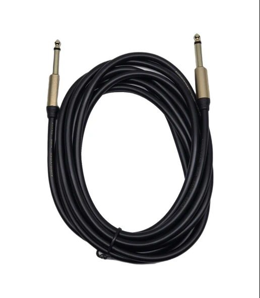 3 Metre 6.35 Mm To 6.35 Mm Ses Kablosu - Stereo Çivi Jak Enstrüman Ve Amfi Bağlantı Kablosu ürün görseli 1