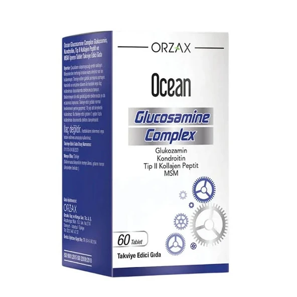 Orzax Ocean Glukozamin Komplex Takviye Edici Gıda 60 Tablet ürün görseli 1